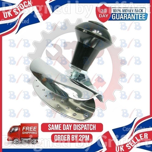 STEERING WHEEL KNOB HANDLE SPINNER CAR VAN LORRY TAXI HGV DISABLE TURNING AID - Picture 2 of 4