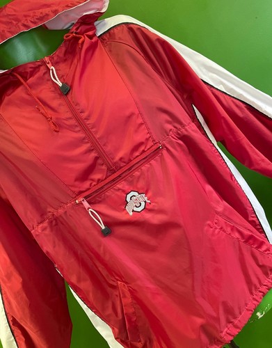 Suéter rompevientos con capucha 1/4 con cremallera rojo y blanco de los Buckeyes para hombre L - Imagen 3 de 6