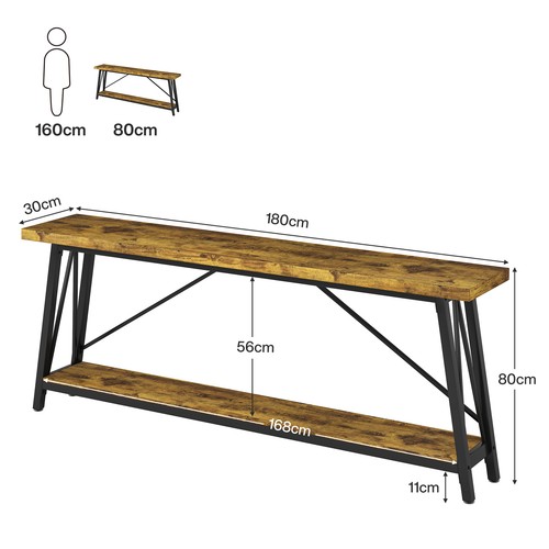 Tribesigns 180 CM Extra Long Sofa Table Behind Couch, Entry Console Table - Picture 2 of 10
