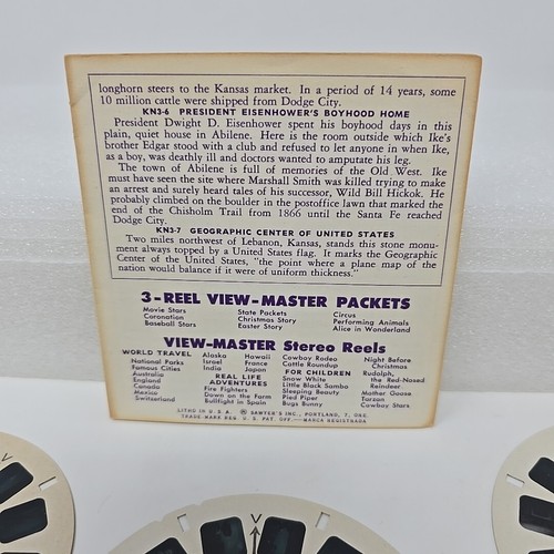 View Master Kansas Reels KN-1, KN-2, KN-3, 365 Lot of 4 Reels - Picture 2 of 2