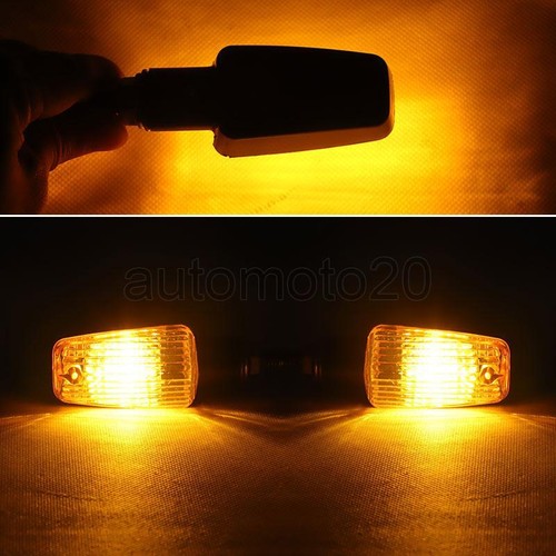 4PCS Motorcycle Turn Signals Blinker Light Black Amber For Yamaha Kawasaki Honda - Picture 8 of 9