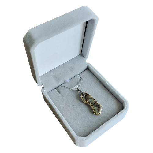 Meteorite pendant, Brenham Pallasite Meteorite pendant Necklace -CB244 - Picture 10 of 10