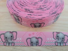 5 Yards 1" printed Grosgrain Ribbon Hair Bow Supply.