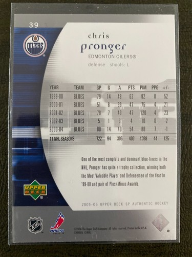 ( U SELECT CARDS ) 2005-06 Upper Deck SP Authentic HOCKEY SINGLES🔽 - Picture 55 of 113