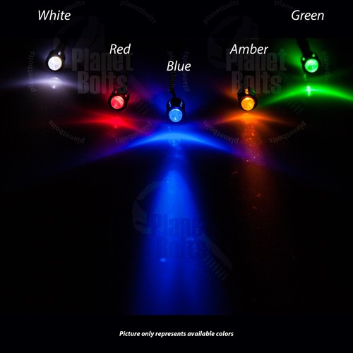 Blue 10x 5mm LED Diode Mounting Shroud Motorcycle Turn Signal Glow resistor - Foto 4 di 5