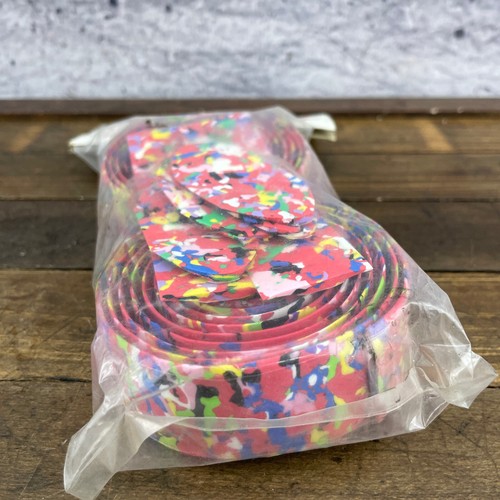 Vintage Sampson Fat Wrap Bar Tape Handlebar Grip Crazy Color Splatter 80s 90s - Picture 7 of 11