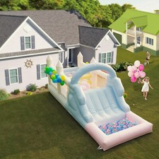 24x9x9FT Commercial PVC Kids Inflatable Obstacle Bounce House with Slide  Pool