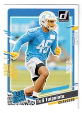 2023 Donruss #354 TULI TUIPULOTU 'RATED ROOKIE' RC! CHARGERS
