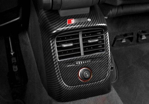 Cubierta de ventilación de salida de aire trasera de fibra de carbono ABS para Audi A3 S3 2014-2020 - Imagen 4 de 8