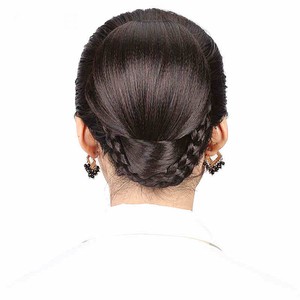 Braided Hair Bun Extensions Synthetic Coven Clip In Updo Hair