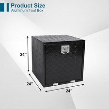 24x24x24 Pickup Truck Trunk Bed Tool Box Underbody Storage Lock Black 24x24x24 Pickup Truck Trunk Bed Tool Box Underbody Storage Lock Black