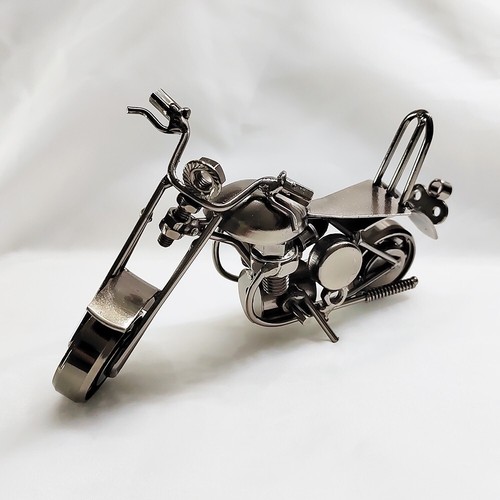 Handmade Metal Motorcycle Diecast Model Craft Motorbike Sculpture Boys Gift Toy - Picture 9 of 24