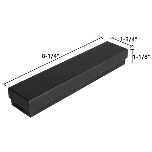 4 Sizes Matte Black Cotton Filled Jewelry Cardboard Boxes Lots of 12-24-48-72-96 - Picture 2 of 25