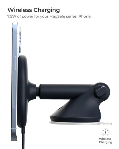 iOttie Velox Carga Inalámbrica Magnética Tablero y Parabrisas Montaje de Coche MagSafe Comp. - Imagen 5 de 8