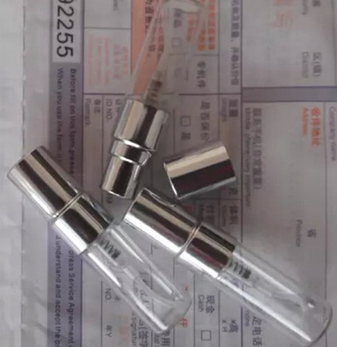 10pcs Refillable perfume atomizer silver aluminum sprayer glass bottle - Picture 5 of 6