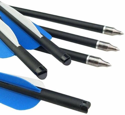 12pcs Armbrustpfeile 16" 17" 18'' 20" 22" Carbonpfeile Bogenschießen Bolzen Jagd - Picture 12 of 32