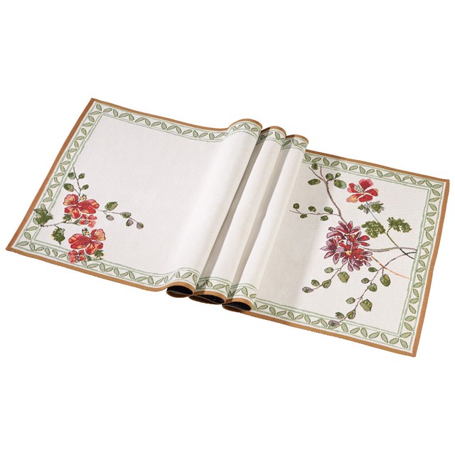 Nappe De Table Villeroy & Boch Gobelin Jardin Français - Dimensions 490 X 1430 Mm, 100% Polyester, Lavable 60°C, Anti-taches - Décoration élégante