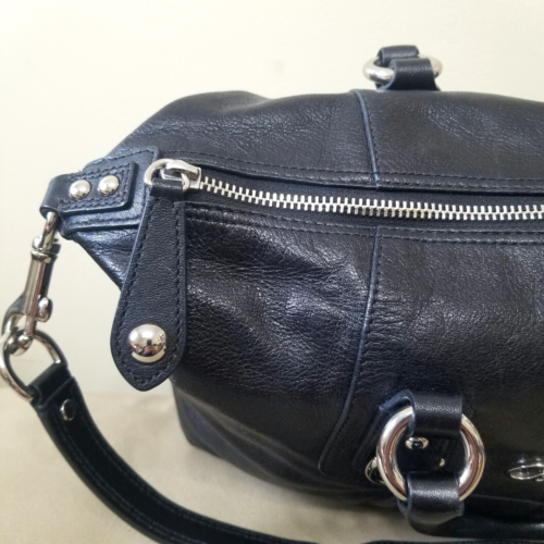 COACH Ashley Black Leather Satchel Shoulder Bag Style F15445 - Picture 11 of 24