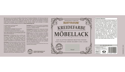 Rust-Oleum 750 ml Kreidefarbe Möbellack Kiesel Kreidig-Matt Möbelfarbe Finish - Bild 2 von 3