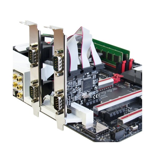 SIIG Legacy and Beyond Series Quad (4 Port) Serial RS-232 PCIe Card with 16C5... - Picture 4 of 4