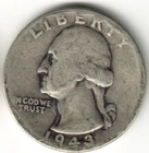USA - 1943P - Washington ¼ $ - Silver Eagle - no mint mark - #15770RG
