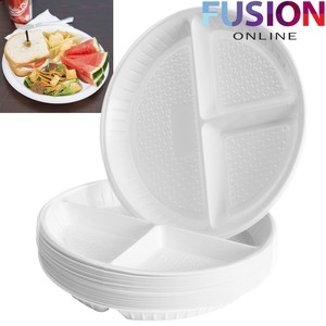 50 x PLASTIC PLATES 3 COMPARTMENT DISPOSABLE PARTY CATERING PLATE ... 50 x PLASTIC PLATES 3 COMPARTMENT DISPOSABLE PARTY CATERING PLATE ...