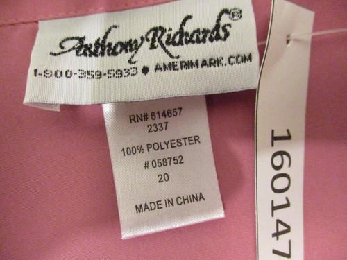 ANTHONY RICHARDS women size 20 DUSTY PINK BUTTERFLIES silky SS SHIRT VGUC s0147 - Picture 7 of 10