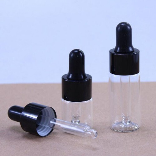 10ml Clear Glass Dropper Bottle Ear Eye Dripper Drop Essential Oil Serum Pipette - Picture 3 of 11
