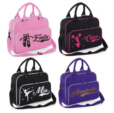 Personalisierte Tanztasche Kinder Mädchen Gymnastik Kinder Glitzer Ballettschule