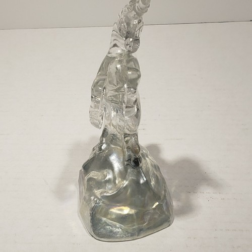 Fenton Catturato Sogni Unicorno Cristallo Trasparente con Base Iridescente Marcato - Foto 2 di 8