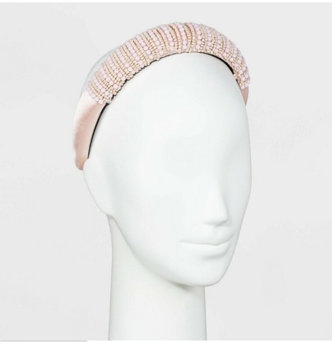 Beaded Headband Pink Blush Nickel Free SUGARFIX by BaubleBar - Picture 1 of 11
