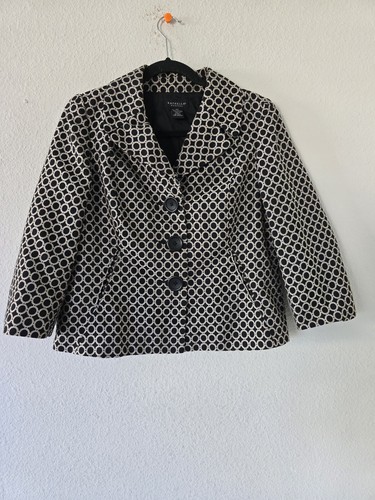 Rafaella Blazer Womens Sz 10P Mixed Print 3button Artsy Bohomeim Career - 第 3/12 張圖片
