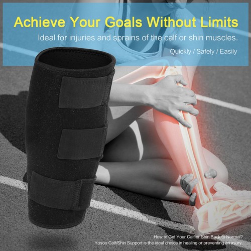 Calf Compression Brace Shin Splint Sleeve Support Lower Leg Wrap HR6 - Picture 6 of 7