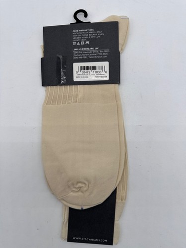 ONE PAIR NEW WITH TAG STACY ADAMS NYLON SLIKY RIBBED MEN'S CREW DRESS SOCKS - Picture 37 of 37