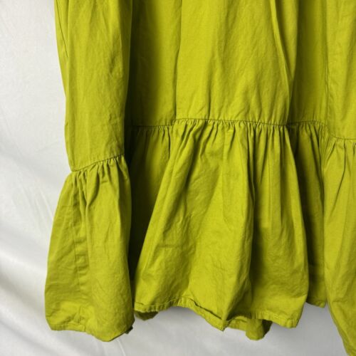 Vestido Japna Mini Manga Abullonada, Verde Lima, Pequeño - Imagen 4 de 6