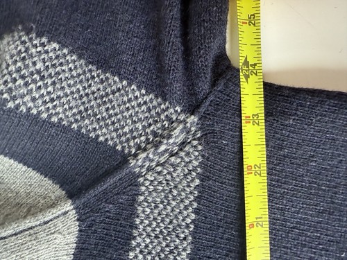 Banana Republic Strickjacke Pullover Herren L italienisches Garn Knopfleiste blau Wolle - Bild 7 von 8