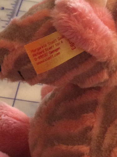 Steiff Chime Rattle Giselle Giraffe Stuffed Animal Plush #240393 Pink NWT NEW - Picture 5 of 12