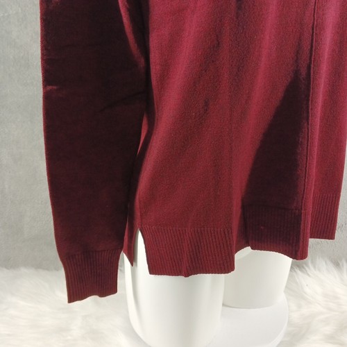 NWT $46 KAREN SCOTT Basic Fall Sweater XS(0-2) Burgundy Pullover V-neck Casual - Picture 6 of 11