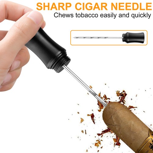 Cigar Draw Enhancer Tool 3-in-1 Cigar Punch Set with Draw Enhancer Cutter Nubber - Bild 7 von 7