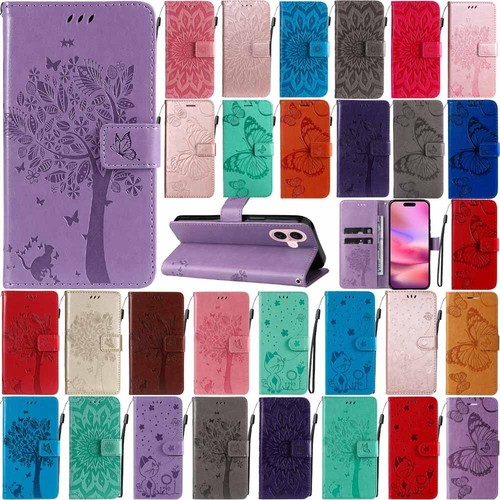 For iPhone 16 Pro Max/16 Plus/15 Pro Wallet Card Holder Flip Leather Case Cover - Picture 1 of 59