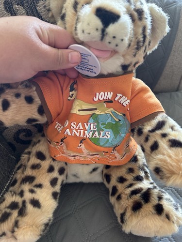 build a bear st louis cheetah with gazelle shirt Htf/Rare - Picture 4 of 6