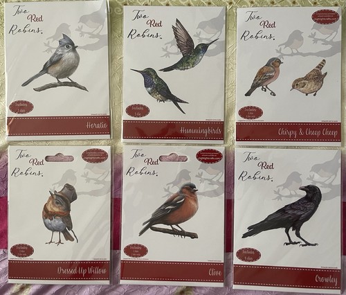 Two Red Robins Metal Dies ~ $17.50each ~ BIRDS ~ Bird Themed ~ Free Downloads - Picture 4 of 11