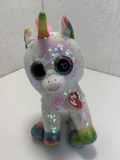 TY Flippables Sequin Plush - PIXY the Unicorn (Medium - 10 inch) - Beanie Boos