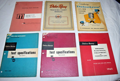 6 Vintage 1950-60`s DELCO-REMY Test Specifications AUTO Training Electrical +++