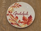 Grateful Salad Plate Royal Norfolk Stoneware Dinnerware Autimn Fall Serving Gift