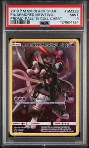 PSA 9 POKEMON ARMORED MEWTWO SM228 BLACK STAR PROMO - Fall 2019 Collector Chest