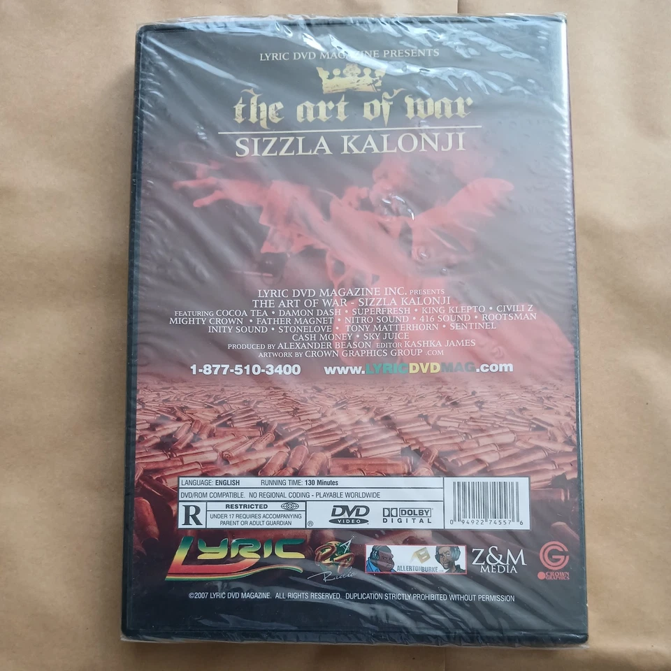 Sizzla - The Art Of War - DVD - Multiple Formats Color Ntsc - RARE (sealed) - Image 2 of 2