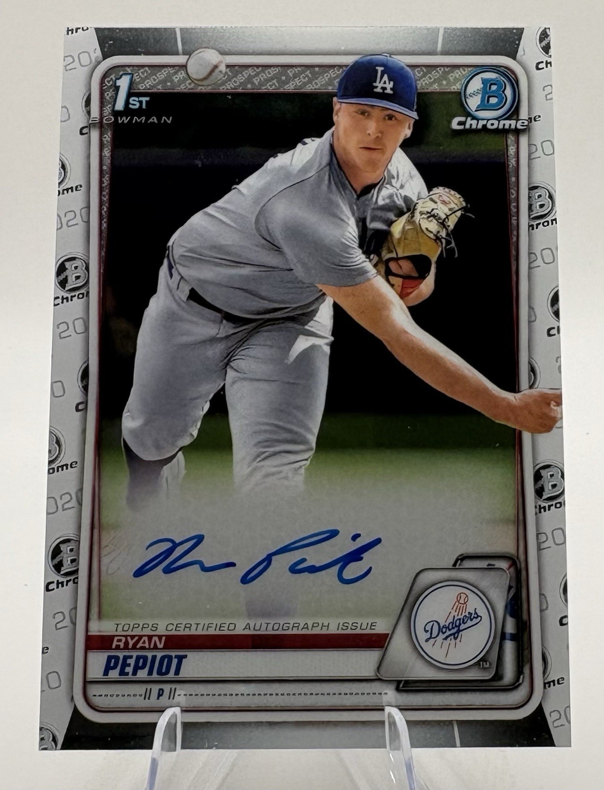 2020 Bowman Chrome - Prospect Autographs Ryan Pepiot #CPA-RPE (AU, RC)