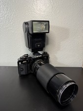 Canon AE-1 35mm SLR Film Camera w/Canon 50mm f/1.8 FD Lens Untested  For Parts  