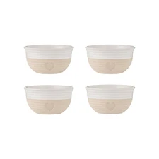 Mason Cash Rustic Charm Mini Bowl Set, 4 Stoneware Prep and Snack Bowls